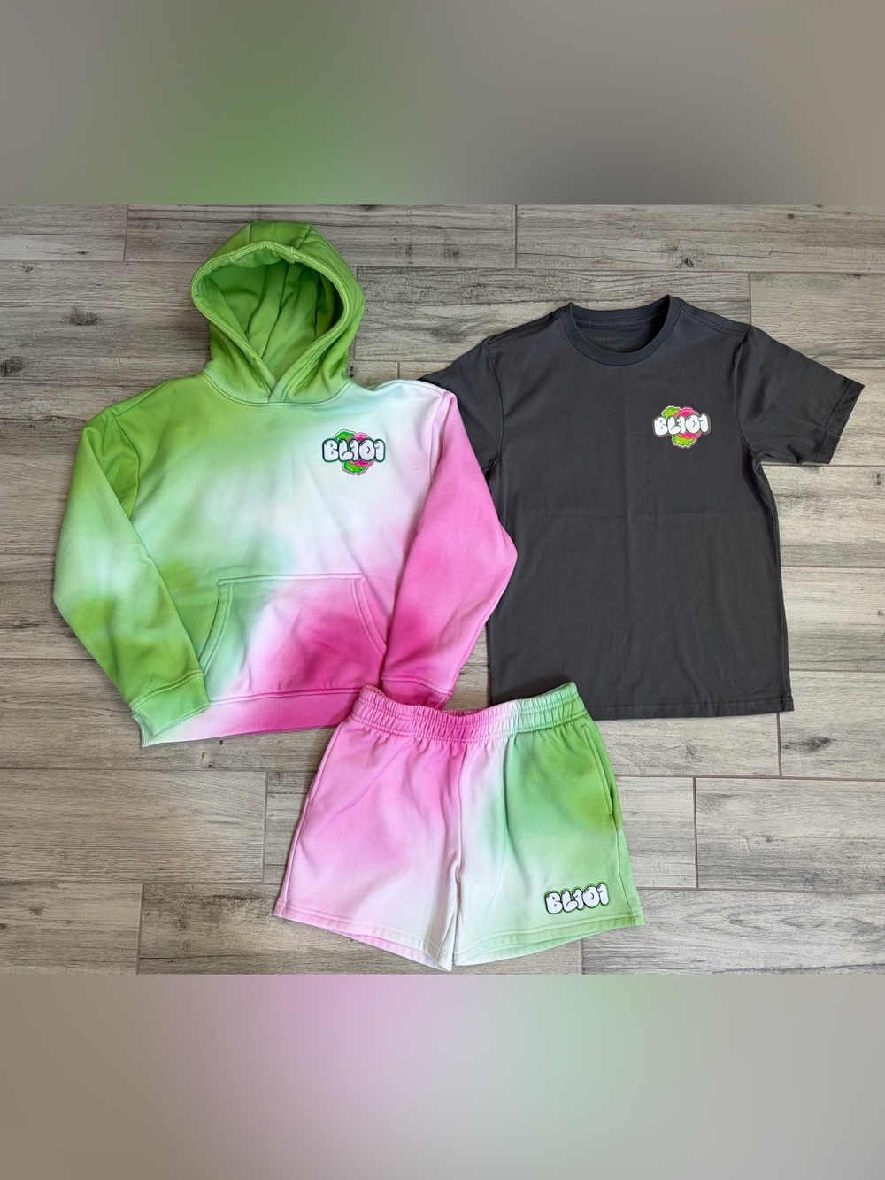 Baseball Lifestyle 101 Sour Apple Hoodie and Shorts Matching Set